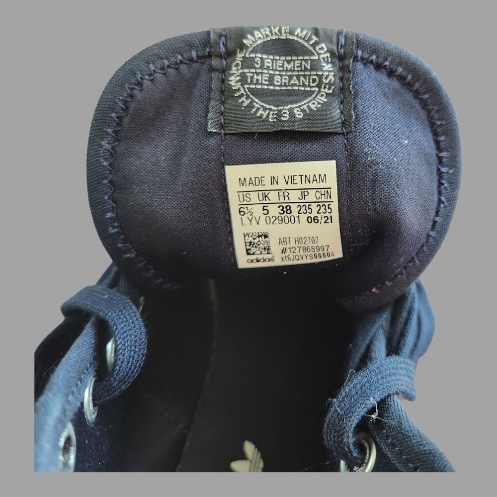 adidas Navy Plaid High-Top Sneakers - Picture 10 of 10